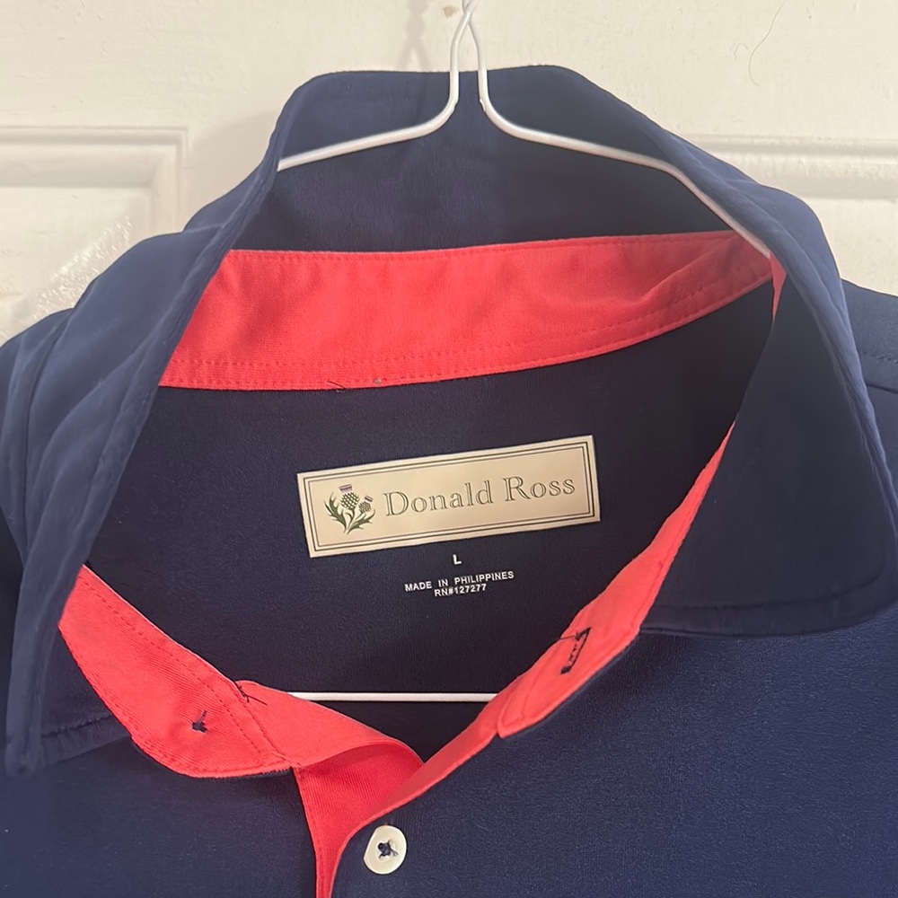 Galloway National Casual Blue and Red Button Down Shirt